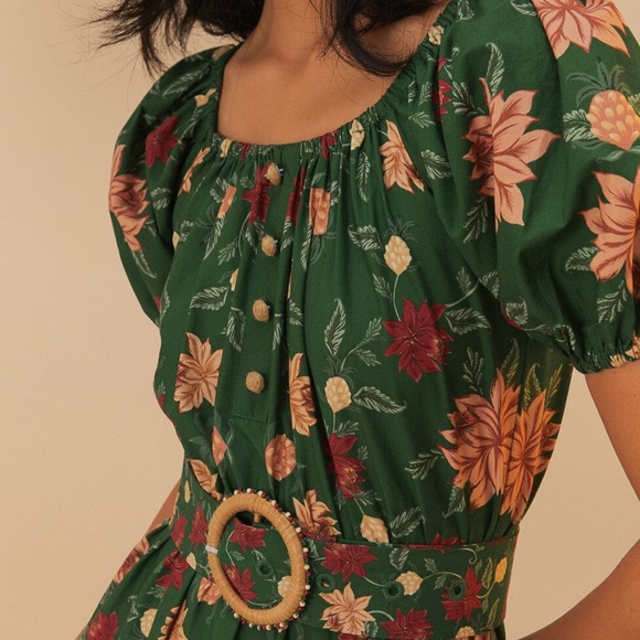 FARM Rio Orange Ruffled Tiered Maxi Dress - Picture 2 of 4